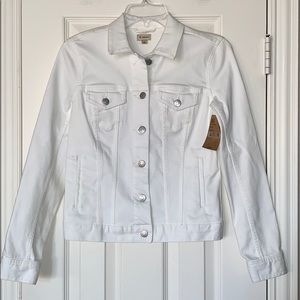 Cremieux XS white denim jacket jean